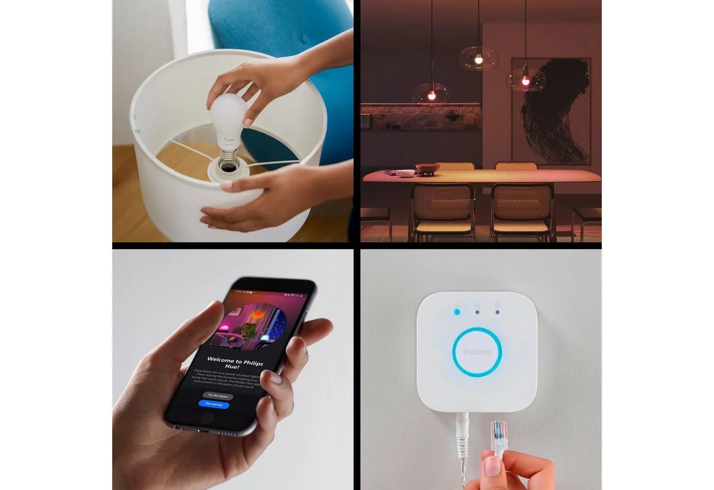 Philips Hue Essential Starter Kit 3x E27 White & Color Ambiance inkl. Bridge - Bild 3