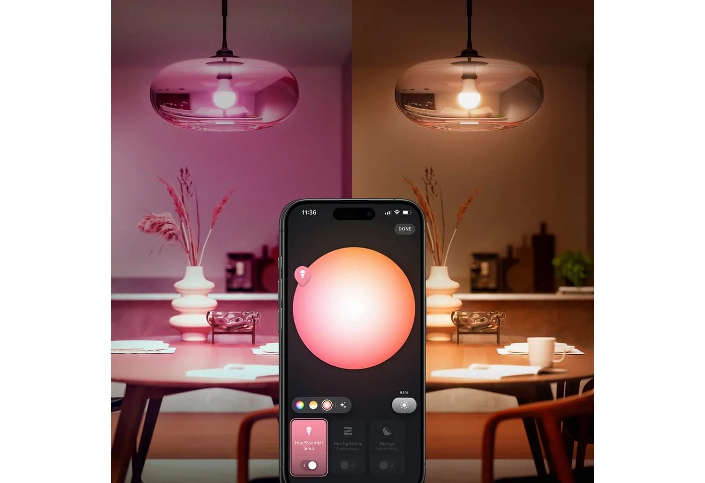 Philips Hue Essential Starter Kit 3x E27 White & Color Ambiance inkl. Bridge - Bild 4