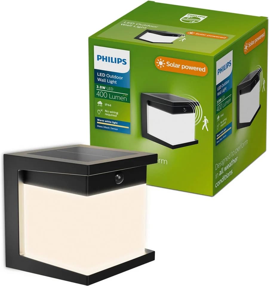 Philips LED Außen-Wandleuchte Diara Solar Schwarz - Bild 2