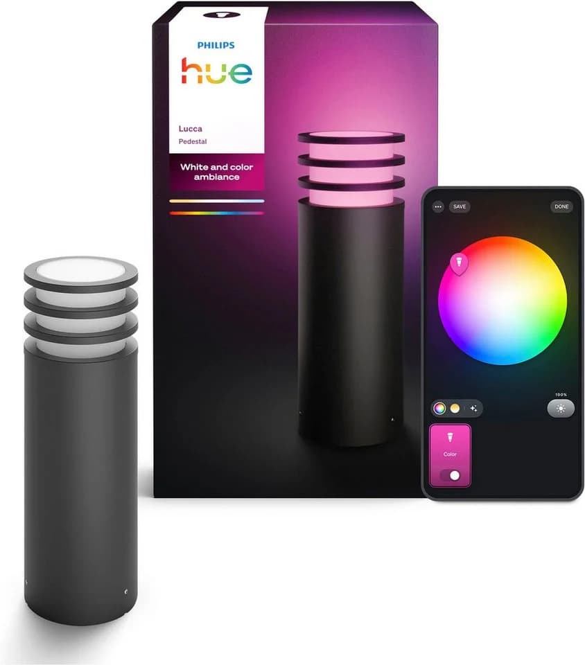 Philips Hue LED Sockelleuchte Lucca Grau White & Color Ambiance - Bild 2