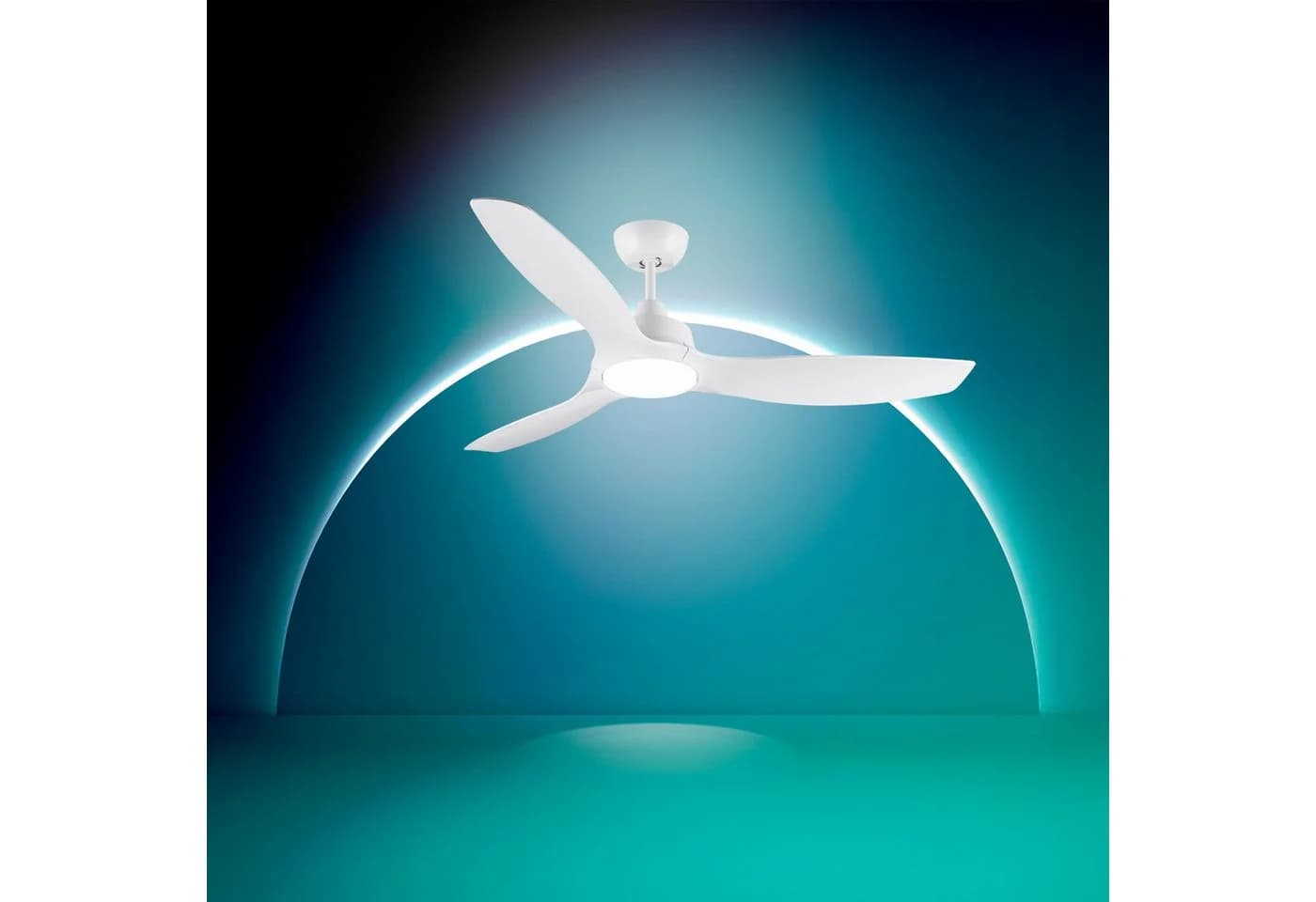 Philips LED Deckenleuchte mit DC-Ventilator, 106cm, weiß, CCT dimmbar
