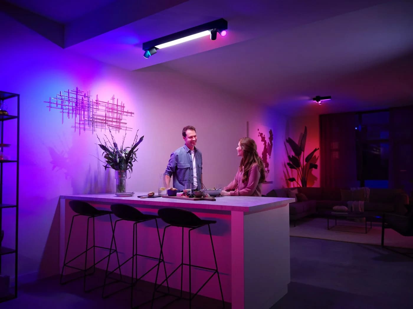 Philips Hue Smarte LED-Leuchte Centris 4er Spot Schwarz Smart Home - Bild 4