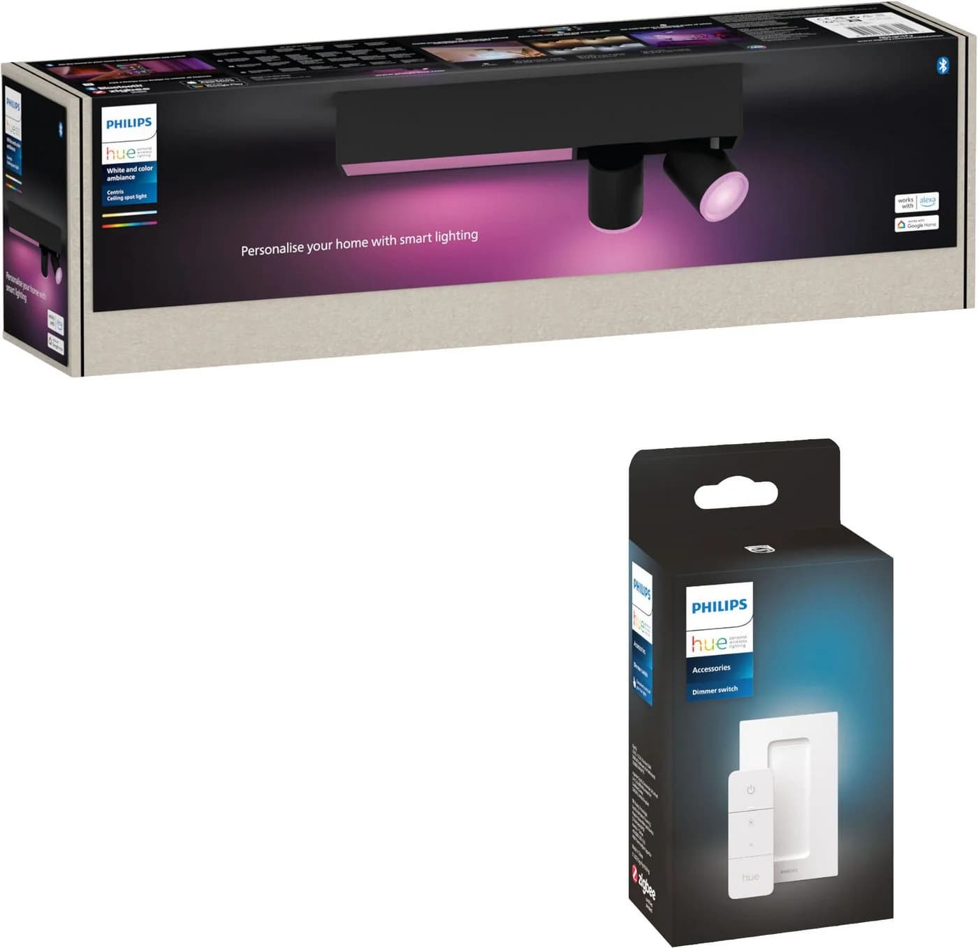 Philips Hue Smarte LED-Leuchte Bundle White & Color Ambiance Centris 2er Spot Schwarz - Bild 3