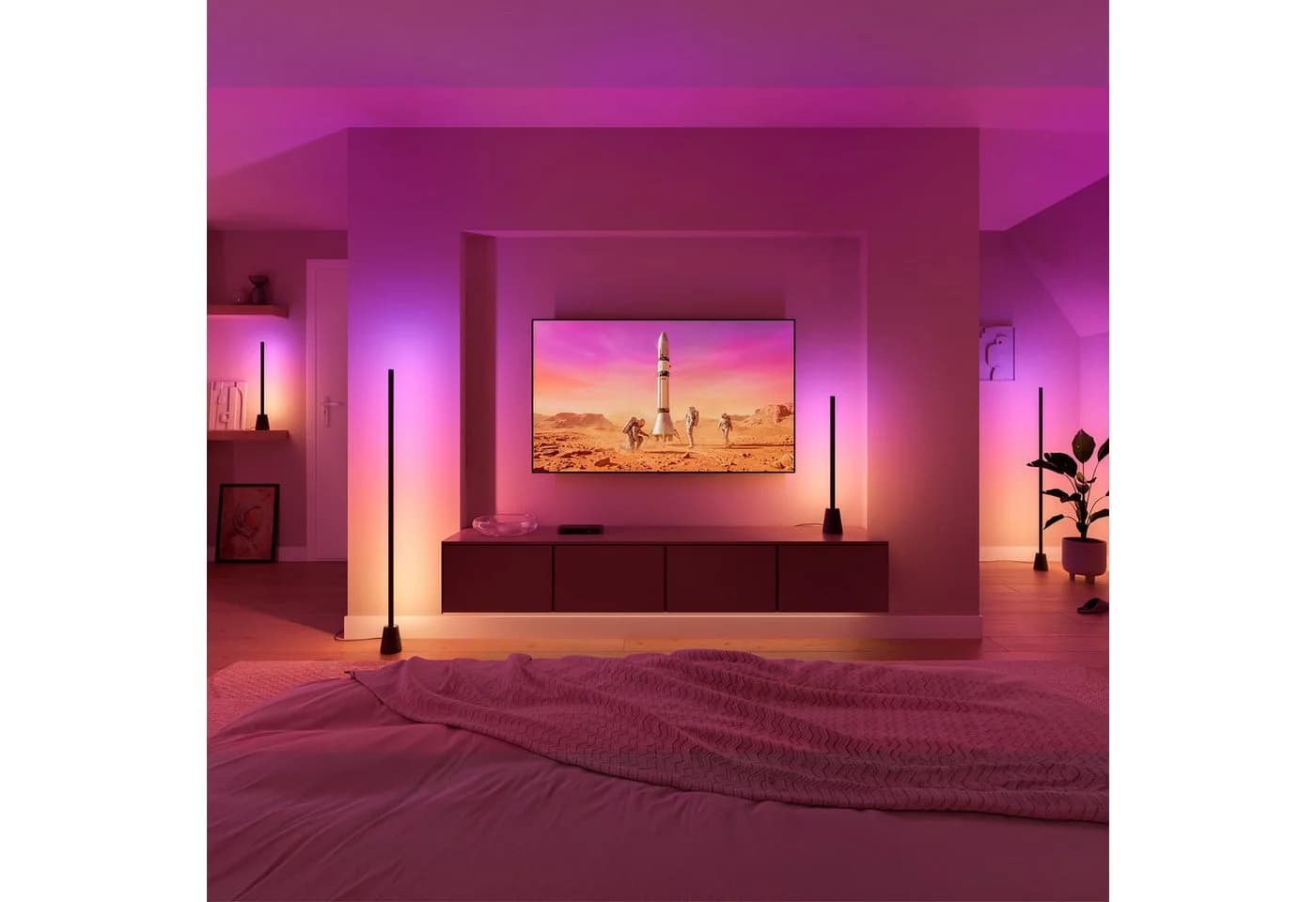 Philips Hue LED Tischleuchte Play Schwarz RGBW Smart Home