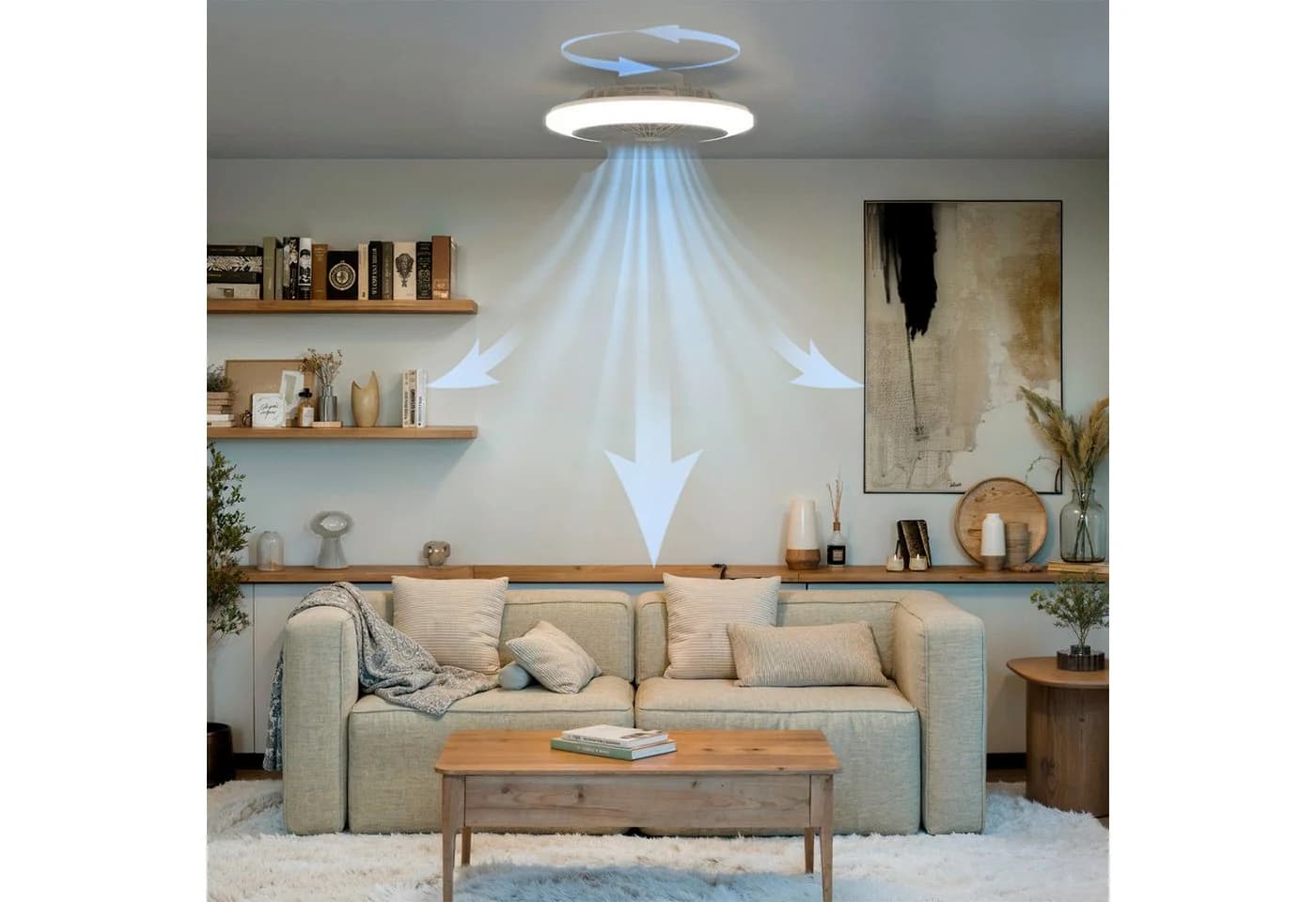 Philips Amigo Deckenventilator mit LED, weiß, RGB, dimmbar, Fernbedienung - Bild 3