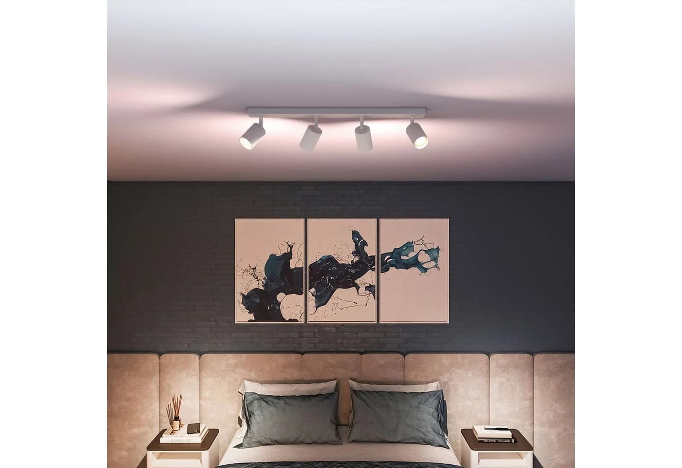 Philips Wyatt LED Deckenspot 4-flammig Aluminium Weiß GU10