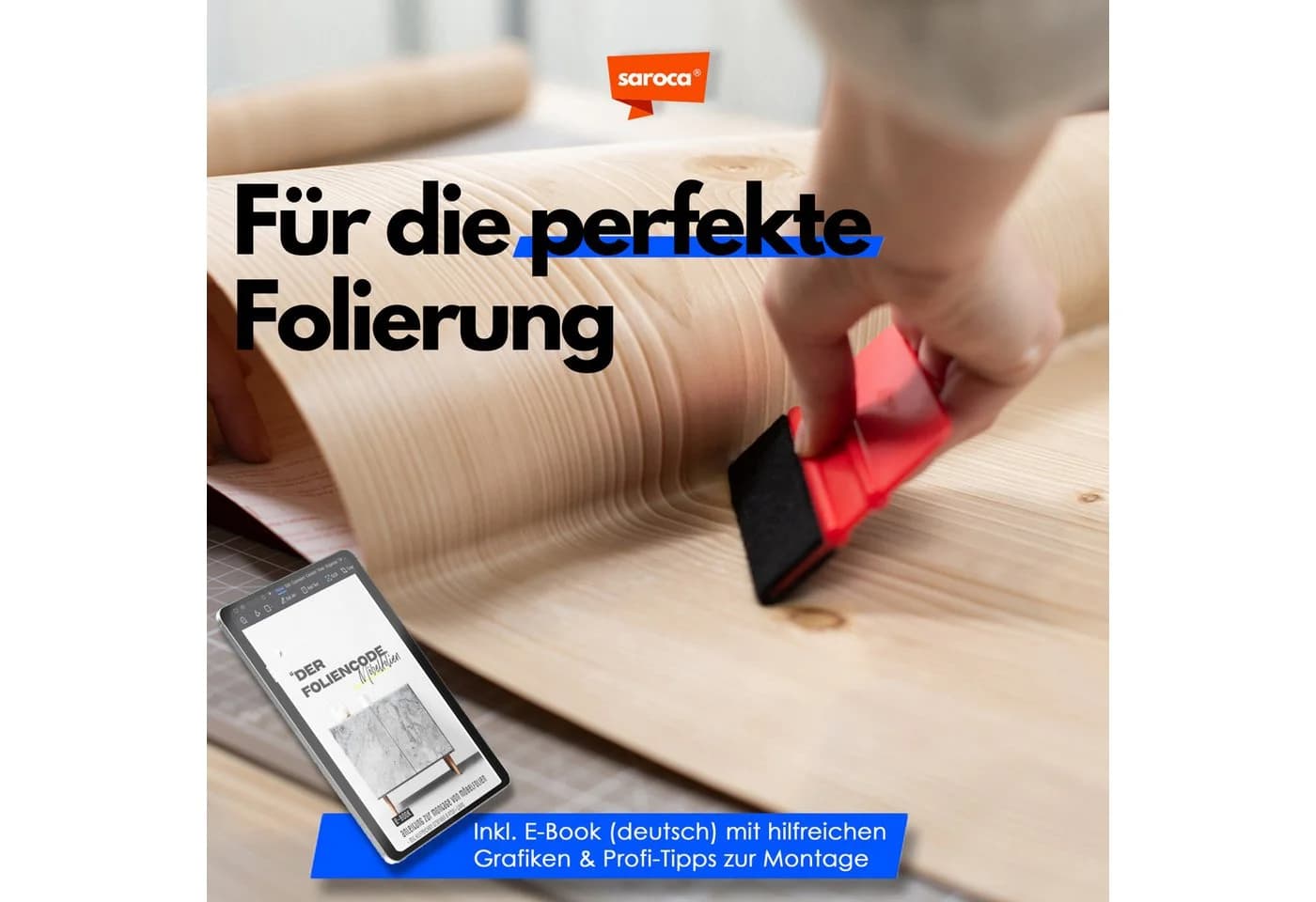 sa roca Möbelfolie Holzoptik Maron Selbstklebend - Bild 3