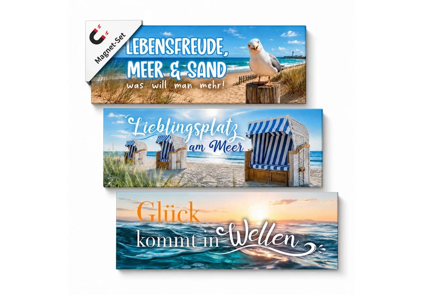 TOBJA Tischkalender Deko-Magnete 3er Set Meer - Bild 2