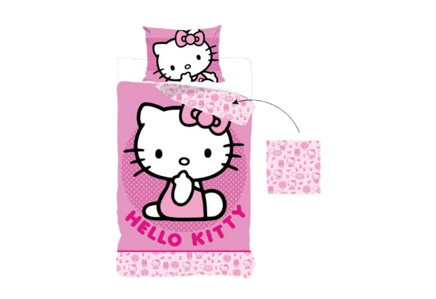 Hello Kitty Bettwäsche Kinder Mikrofaser Rosa 140x200 cm