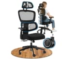 DESKSPACE Bürostuhl Move Ergonomisch Schwarz 3-Stufen Neigung Bild 3