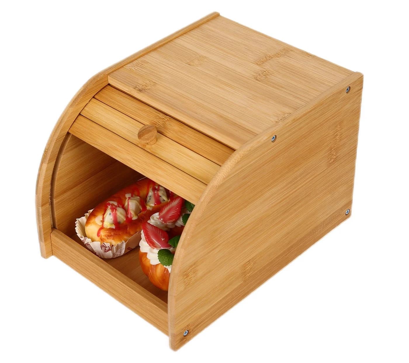 Cheffinger Rollbrotkasten aus Holz Braun