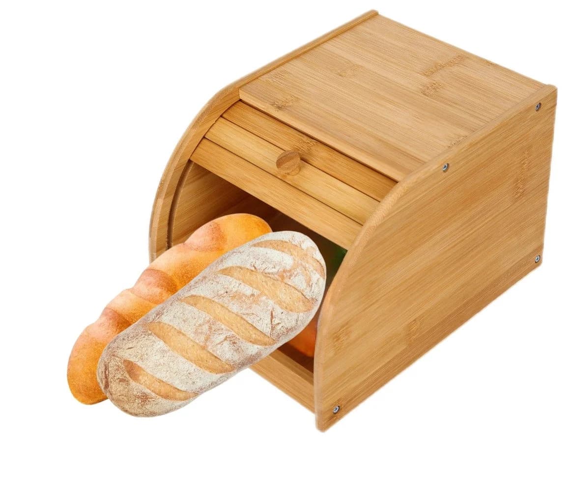 Cheffinger Rollbrotkasten aus Holz Braun - Bild 3
