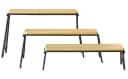 Cheffinger Serviertablett Set 3-tlg. Holz Klappbare Beine Bild 1