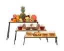 Cheffinger Serviertablett Set 3-tlg. Holz Klappbare Beine Bild 2