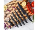 Cheffinger Messer-Set 6-tlg. Schwarz Edelstahl mit Schäler Bild 1