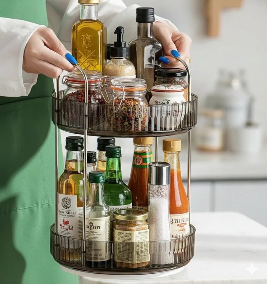Cheffinger Gewürzkarussell Küchen Organizer 360° Drehbar - Bild 4