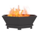 vidaXL Feuerstelle Schwarz Wetterfeststahl Modern Bild 3