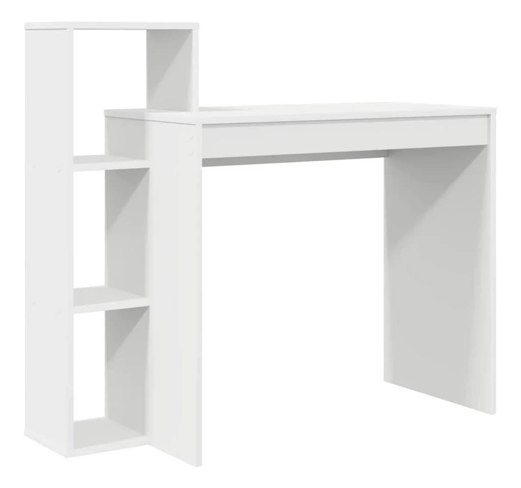 vidaXL Schreibtisch Weiß mit Regal - Bild 2