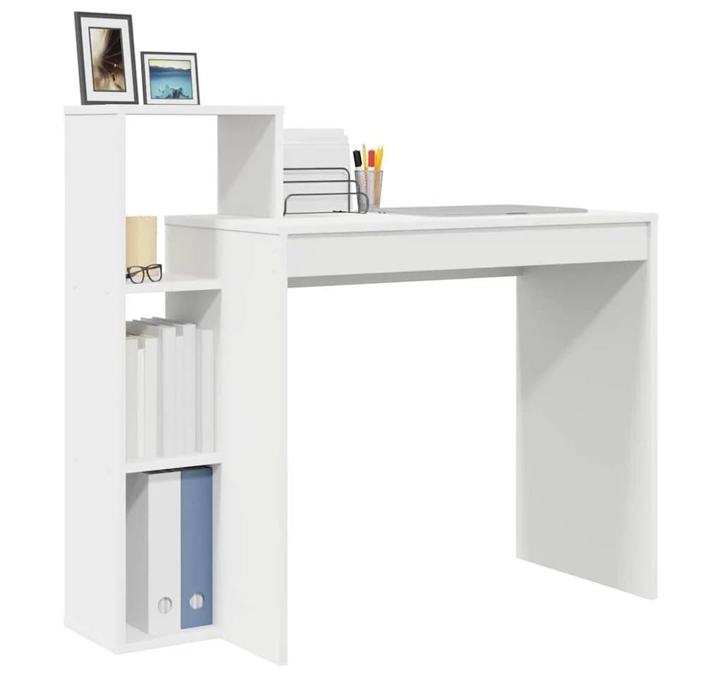 vidaXL Schreibtisch Weiß mit Regal - Bild 3