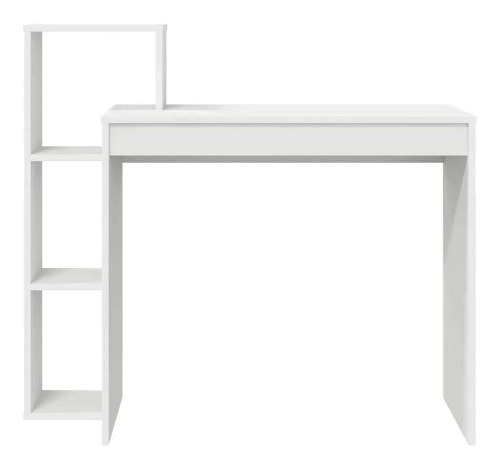vidaXL Schreibtisch Weiß mit Regal - Bild 5