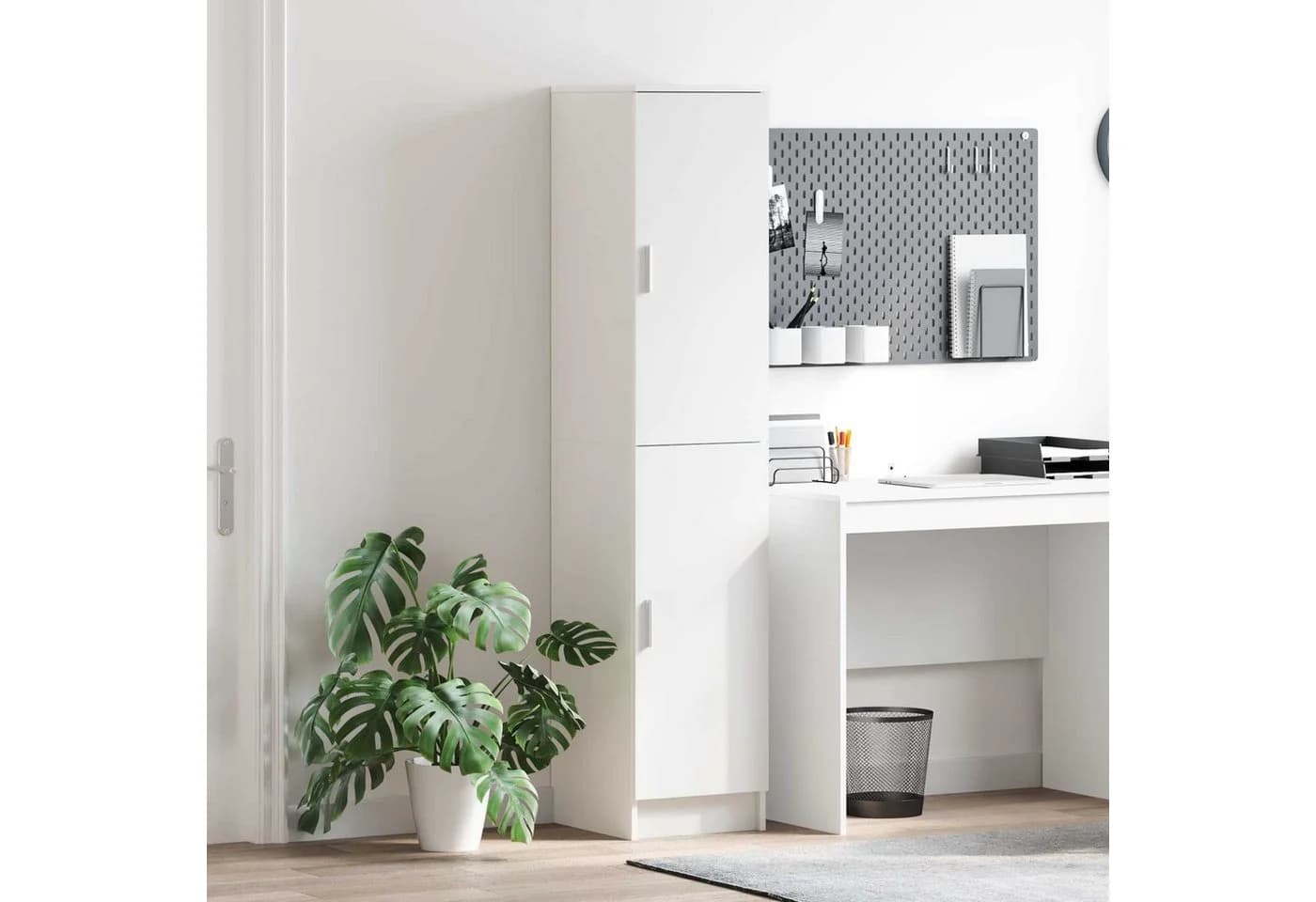 vidaXL Highboard Weiß Holzwerkstoff Moderner Stauraum
