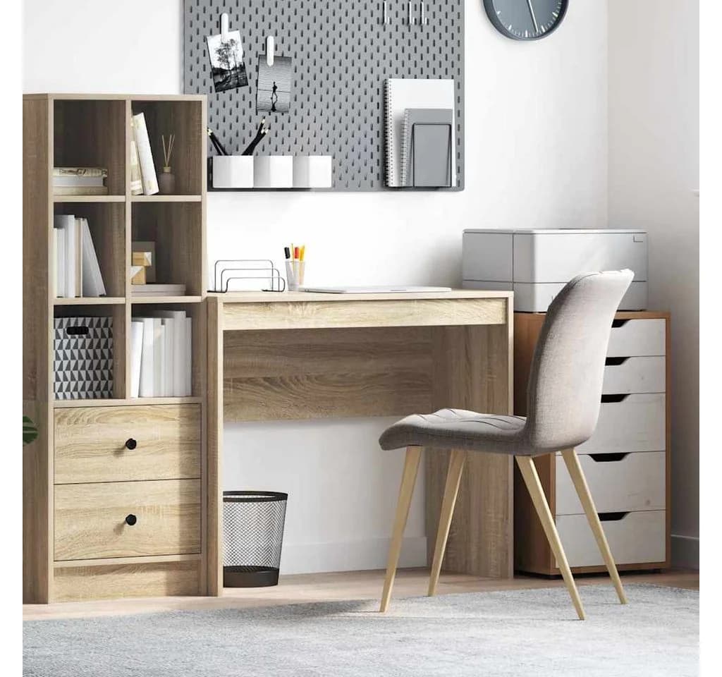 VIDAXL Schreibtisch Sonoma-Eiche Holzwerkstoff Beige