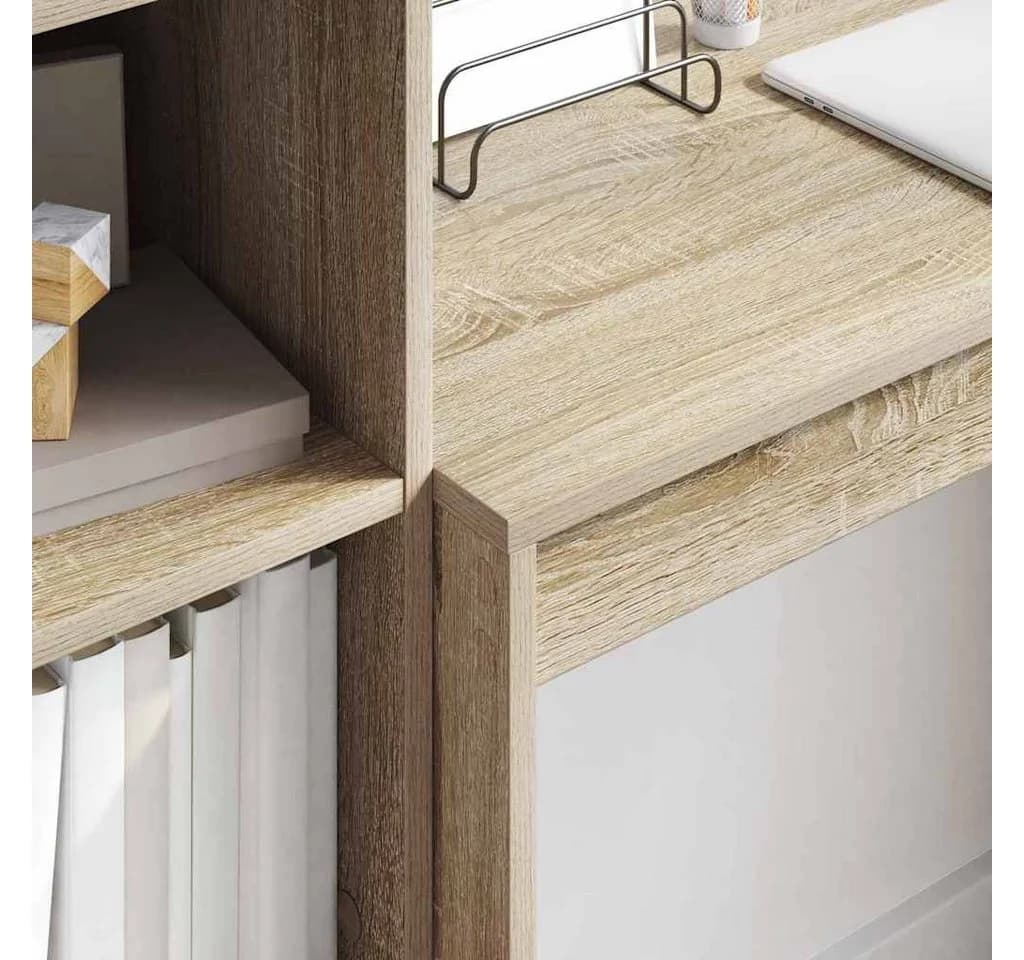VIDAXL Schreibtisch Sonoma-Eiche Holzwerkstoff Beige - Bild 4