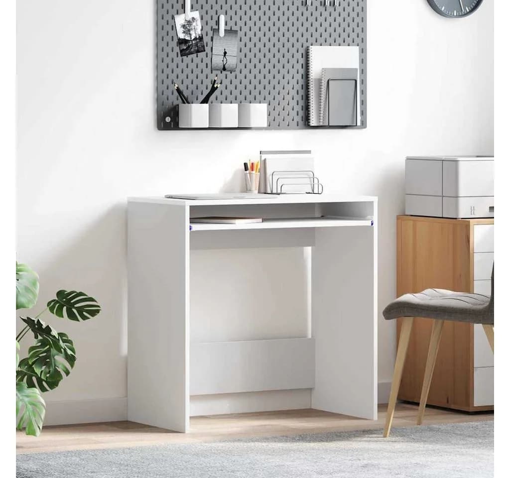 vidaXL Schreibtisch Weiß Holzwerkstoff