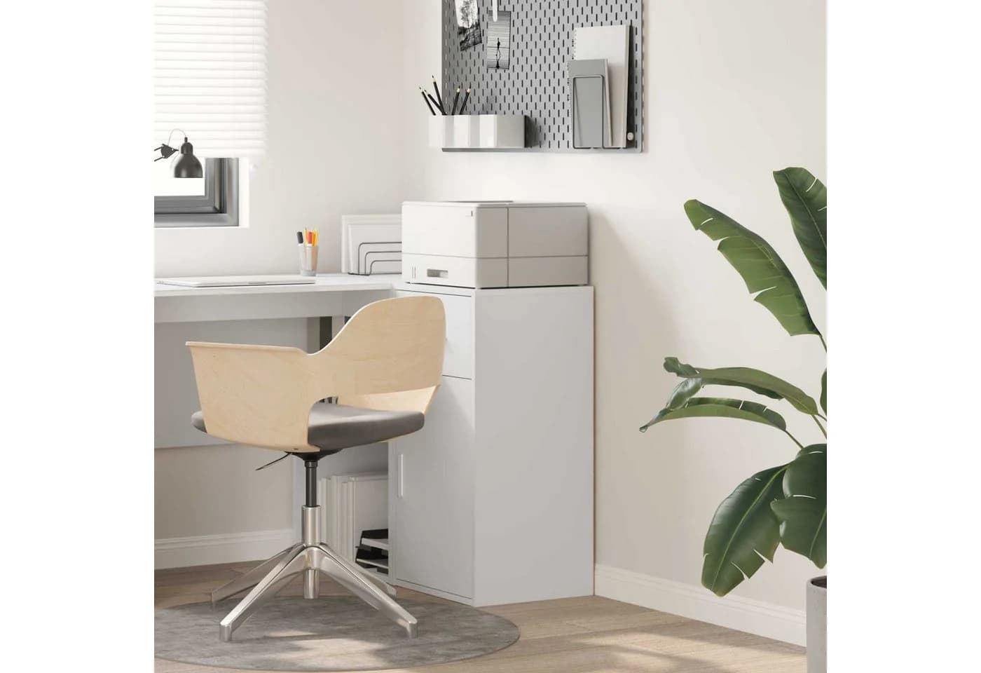 vidaXL Sideboard Weiß mit Schublade und Tür Modern