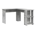 vidaXL Eckschreibtisch Beton Grau mit Regal Holzwerkstoff Bild 2