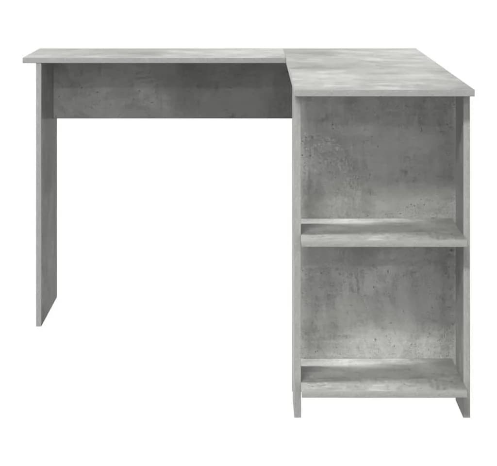 vidaXL Eckschreibtisch Beton Grau mit Regal Holzwerkstoff - Bild 5