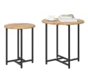vidaXL Beistelltisch-Set 2-tlg. Artisan Eiche Schwarz Metall Bild 3