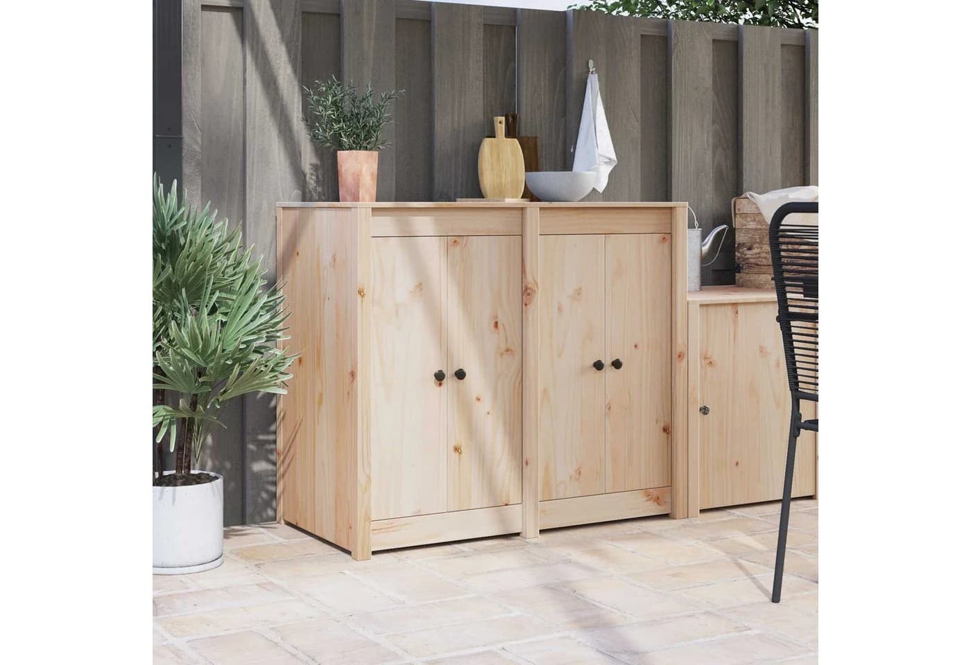 vidaXL Küchentür Creme Massivholz Kiefer