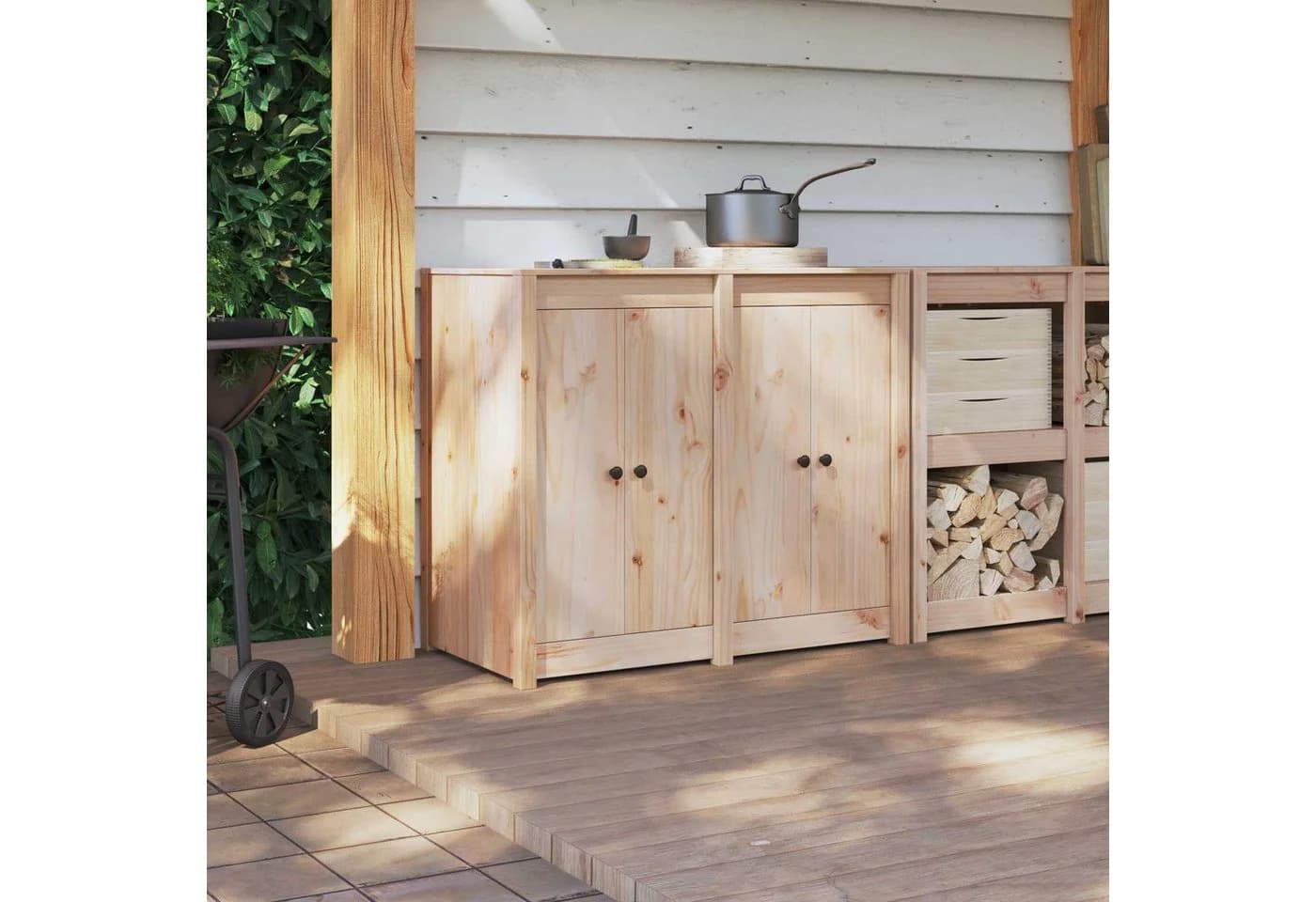 vidaXL Küchentür Creme Massivholz Kiefer - Bild 3