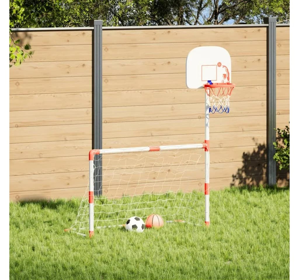 vidaXL Spielturm-Spielzeugset Fußball- und Basketball-Set für Kinder mit Bällen
