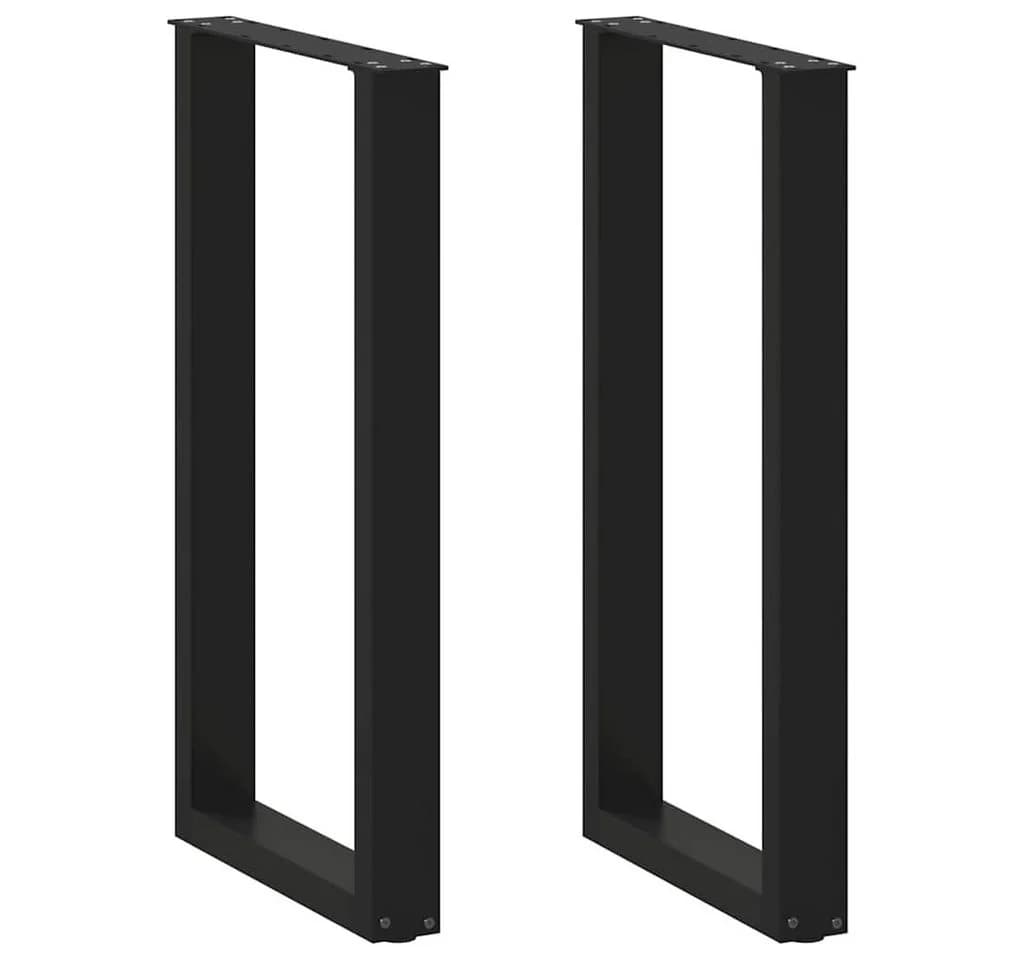 vidaXL Bartischbeine U-Form Schwarz 2 Stk. Stahl - Bild 2