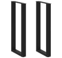 vidaXL Bartischbeine U-Form Schwarz 2 Stk. Stahl Bild 2