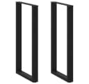 vidaXL Bartischbeine U-Form Schwarz 2 Stk. Stahl Bild 2