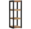 vidaXL Wandregal 35x35x100 cm Raues Massivholz Mangoholz Bild 2