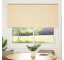 vidaXL Verdunkelungsrollo Beige Polyester mit Klemmträgern Bild 1