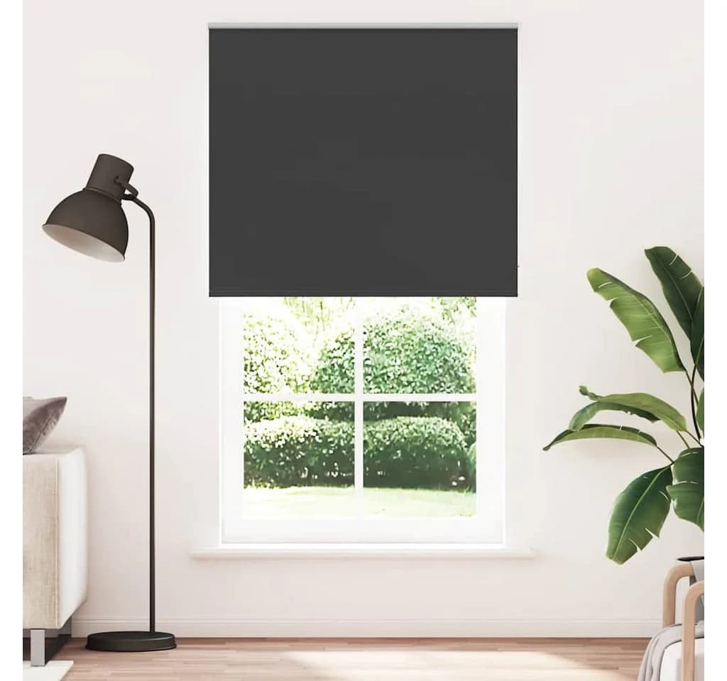 vidaXL Verdunkelungsrollo Schwarz 130x210 cm