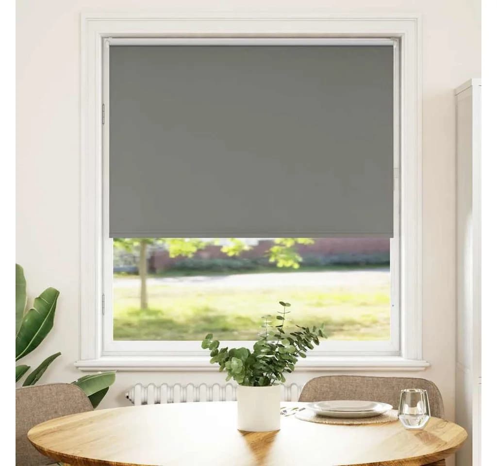 vidaXL Verdunkelungsrollo Grau 95x130 cm Polyester