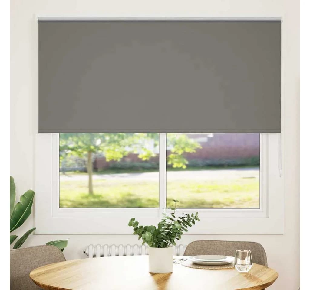 vidaXL Verdunkelungsrollo Grau Polyester 160x130cm