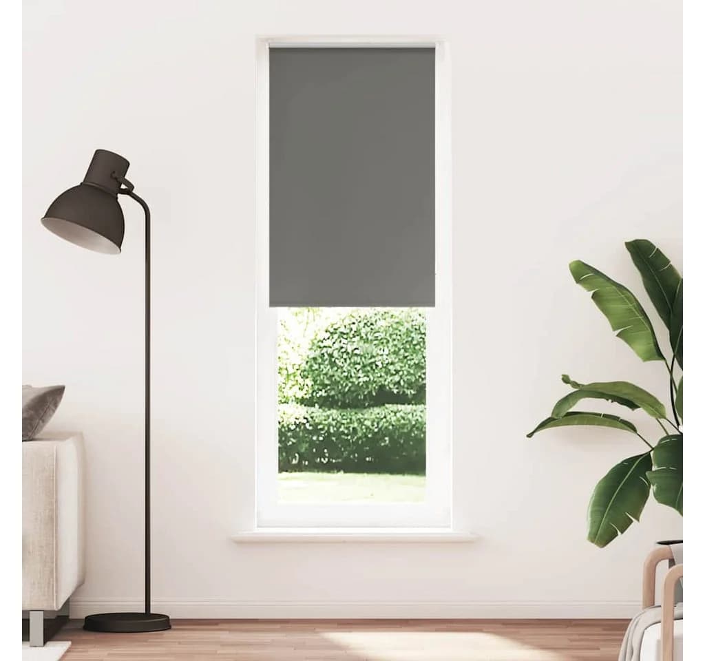 VIDAXL Verdunkelungsrollo Grau 80x230 cm Polyester