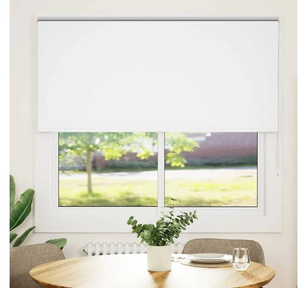 vidaXL Verdunkelungsrollo Weiß 150x175 cm Polyester