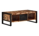 vidaXL Couchtisch Mehrfarbig Altholz Massiv Industrial Bild 2