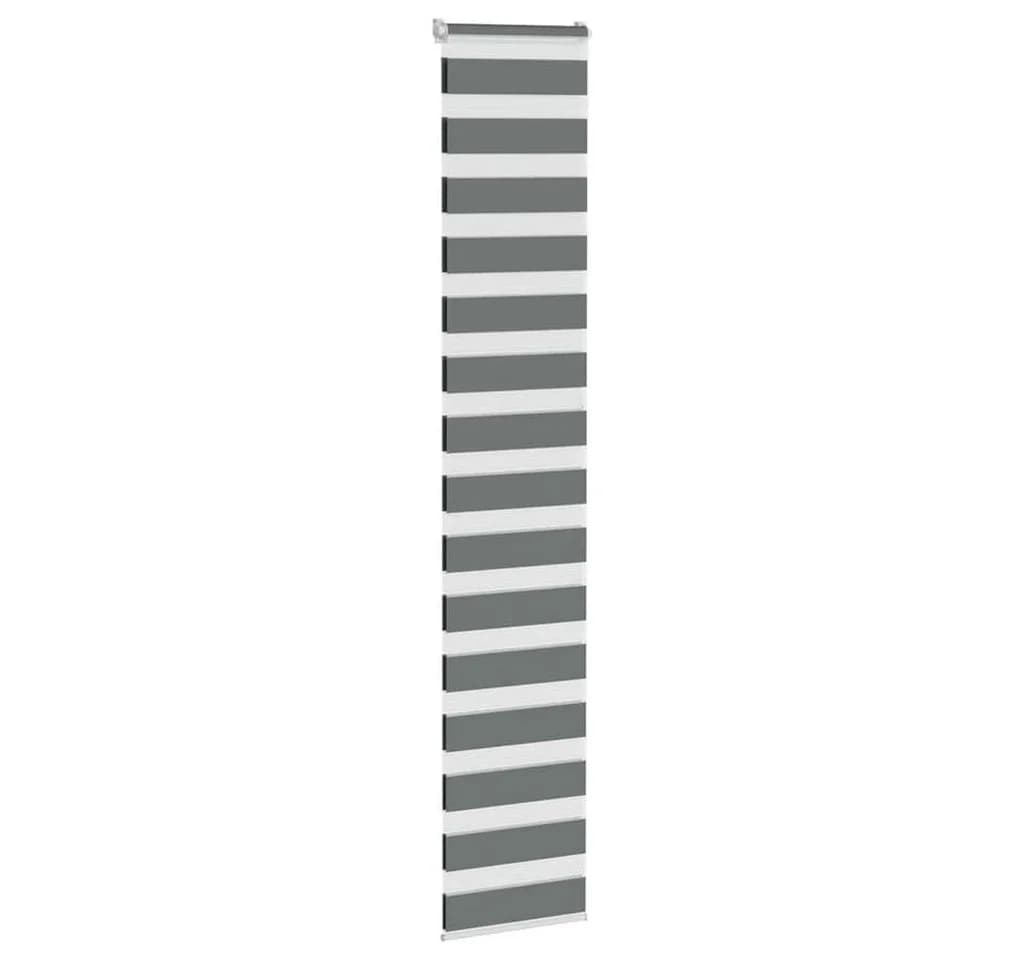 vidaXL Doppelrollo Dunkelgrau 50x230 cm Polyester Zebra-Jalousie - Bild 3