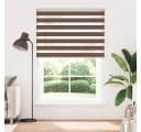 VIDAXL Doppelrollo Braun Zebra-Jalousie Polyester Bild 1