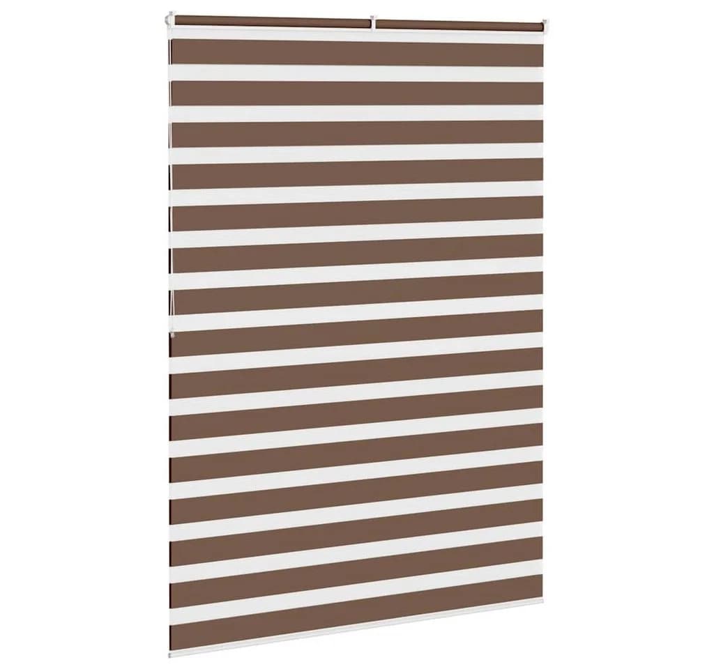 VIDAXL Doppelrollo Braun Zebra-Jalousie Polyester - Bild 4
