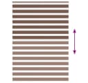VIDAXL Doppelrollo Braun Zebra-Jalousie Polyester Bild 5